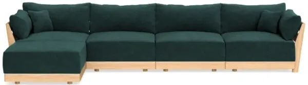Modular Bondi Latte 4-Seater Sectional in Harbor Blue | Classic Blend
