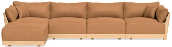 Modular Bondi Latte 4-Seater Sectional in Cheddar | Classic Blend