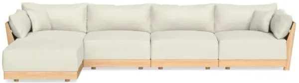 Modular Bondi Latte 4-Seater Sectional in Eggshell | Classic Blend