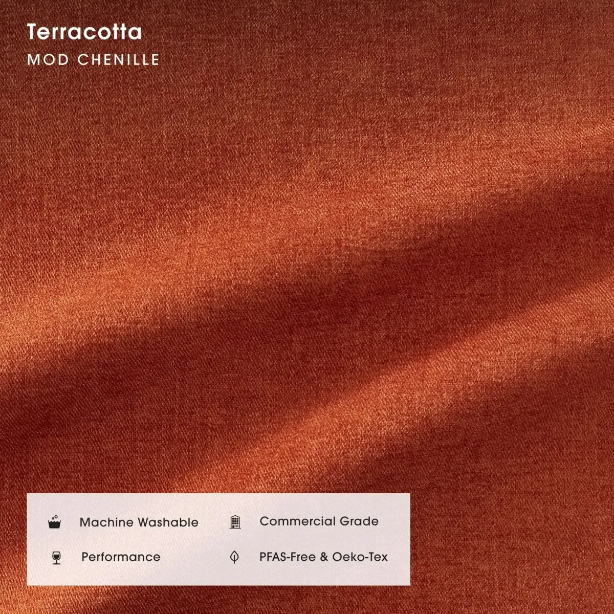 Modular Bondi Espresso 4-Seater Sectional in Terracotta | Memory Foam Blend
