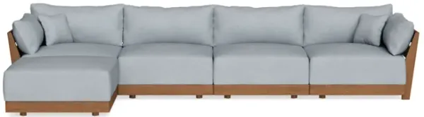 Modular Bondi Espresso 4-Seater Sectional in Ash | Memory Foam Blend
