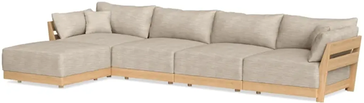 Modular Bondi Latte 4-Seater Sectional in Wheat | Memory Foam Blend