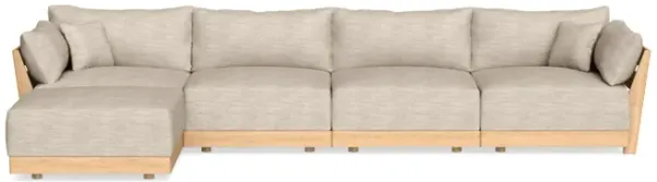 Modular Bondi Latte 4-Seater Sectional in Wheat | Memory Foam Blend