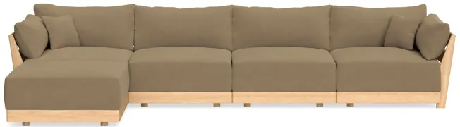 Modular Bondi Latte 4-Seater Sectional in Macchiato | Memory Foam Blend