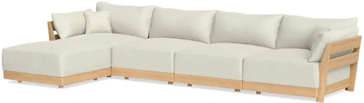 Modular Bondi Latte 4-Seater Sectional in Eggshell | Memory Foam Blend