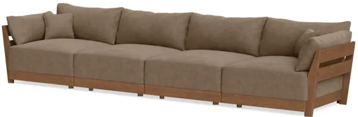 Modular Bondi Espresso 4-Seater Sofa in Coffee | Classic Blend