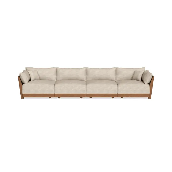 Modular Bondi Espresso 4-Seater Sofa in Wheat | Classic Blend