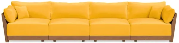 Modular Bondi Espresso 4-Seater Sofa in Marigold | Classic Blend