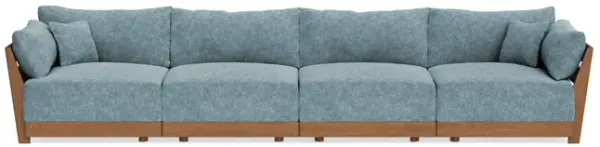 Modular Bondi Espresso 4-Seater Sofa in Steel Blue | Classic Blend