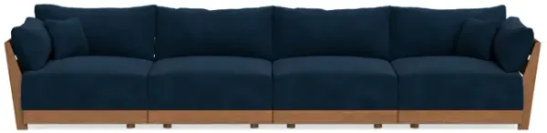 Modular Bondi Espresso 4-Seater Sofa in Royal Blue | Classic Blend