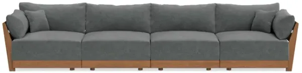 Modular Bondi Espresso 4-Seater Sofa in Chimney Gray | Classic Blend