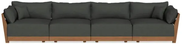 Modular Bondi Espresso 4-Seater Sofa in Raven Gray | Classic Blend
