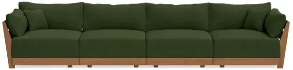 Modular Bondi Espresso 4-Seater Sofa in Tuscan Green | Classic Blend