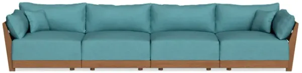 Modular Bondi Espresso 4-Seater Sofa in Blue Lagoon | Classic Blend