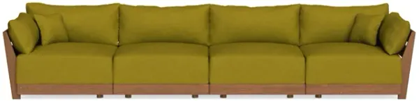Modular Bondi Espresso 4-Seater Sofa in Olive Green | Classic Blend