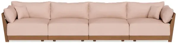 Modular Bondi Espresso 4-Seater Sofa in Rose Quartz | Classic Blend