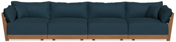 Modular Bondi Espresso 4-Seater Sofa in Navy Blue | Classic Blend