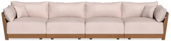 Modular Bondi Espresso 4-Seater Sofa in Blush | Classic Blend