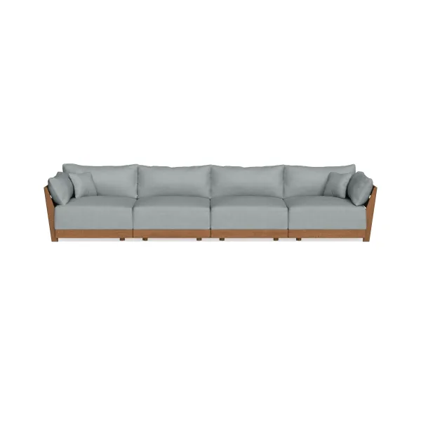 Modular Bondi Espresso 4-Seater Sofa in Light Steel | Classic Blend