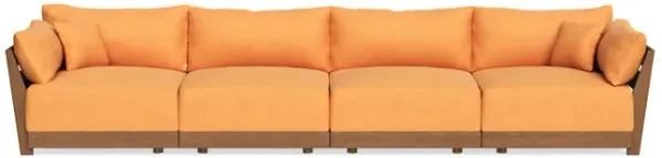 Modular Bondi Espresso 4-Seater Sofa in Tangerine | Classic Blend