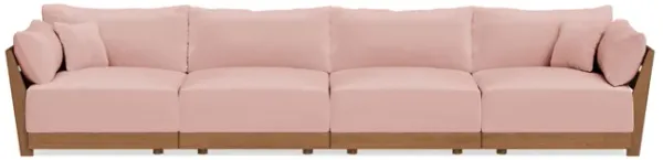 Modular Bondi Espresso 4-Seater Sofa in Powder Pink | Classic Blend