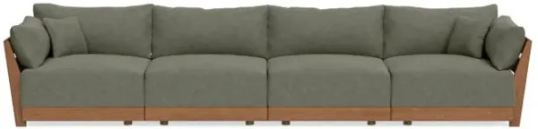 Modular Bondi Espresso 4-Seater Sofa in Olive | Classic Blend