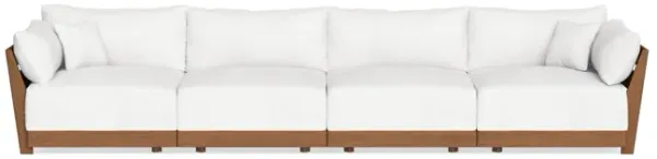 Modular Bondi Espresso 4-Seater Sofa in Snow | Classic Blend