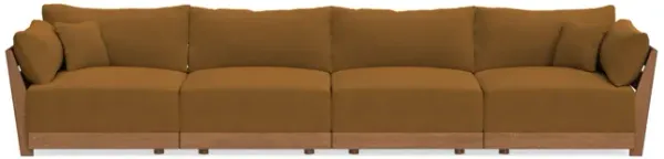Modular Bondi Espresso 4-Seater Sofa in Cognac | Classic Blend