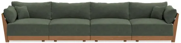 Modular Bondi Espresso 4-Seater Sofa in Moss | Classic Blend