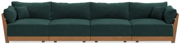 Modular Bondi Espresso 4-Seater Sofa in Harbor Blue | Classic Blend