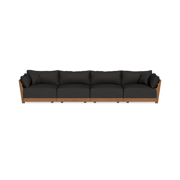 Modular Bondi Espresso 4-Seater Sofa in Peppercorn | Classic Blend