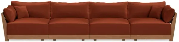Modular Bondi Espresso 4-Seater Sofa in Rust | Classic Blend