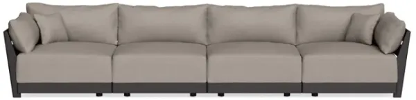 Modular Bondi Black 4-Seater Sofa in Cinder Gray | Classic Blend