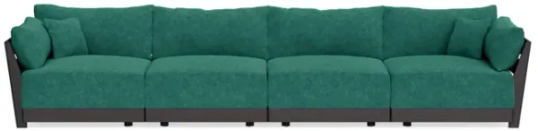 Modular Bondi Black 4-Seater Sofa in Jade Green | Classic Blend
