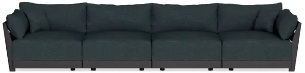 Modular Bondi Black 4-Seater Sofa in Arctic Navy | Classic Blend