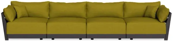 Modular Bondi Black 4-Seater Sofa in Olive Green | Classic Blend