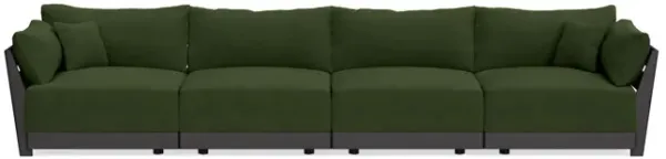 Modular Bondi Black 4-Seater Sofa in Tuscan Green | Classic Blend