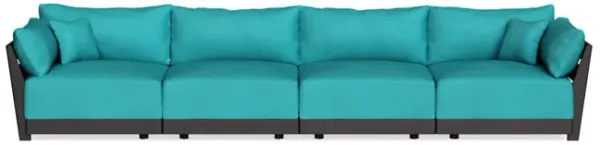 Modular Bondi Black 4-Seater Sofa in Pool | Classic Blend
