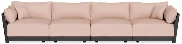 Modular Bondi Black 4-Seater Sofa in Rose Quartz | Classic Blend