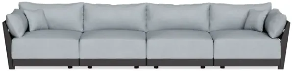 Modular Bondi Black 4-Seater Sofa in Ash | Classic Blend