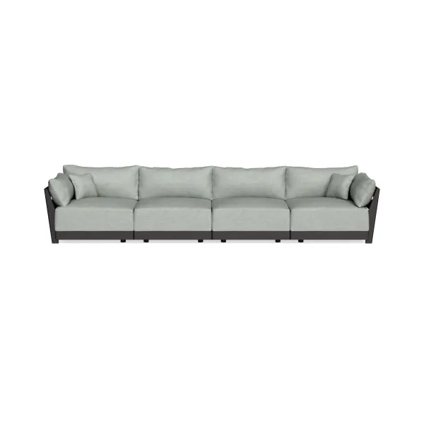Modular Bondi Black 4-Seater Sofa in Spa | Classic Blend