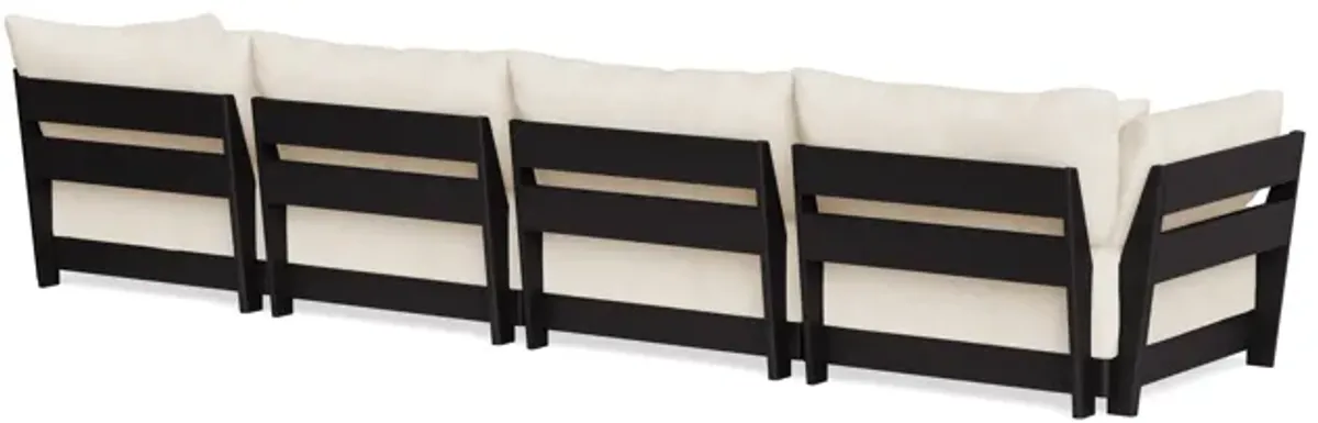 Modular Bondi Black 4-Seater Sofa in Powder | Classic Blend