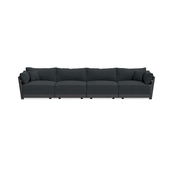 Modular Bondi Black 4-Seater Sofa in Obsidian | Classic Blend