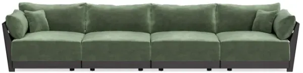 Modular Bondi Black 4-Seater Sofa in Rosemary | Classic Blend