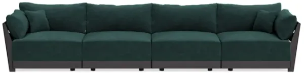 Modular Bondi Black 4-Seater Sofa in Harbor Blue | Classic Blend