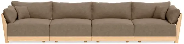 Modular Bondi Latte 4-Seater Sofa in Coffee | Classic Blend