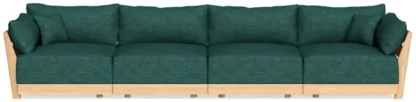Modular Bondi Latte 4-Seater Sofa in Forest Green | Classic Blend
