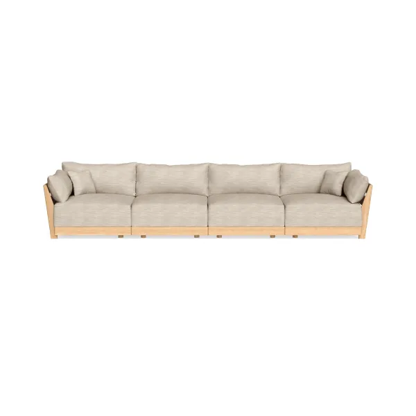 Modular Bondi Latte 4-Seater Sofa in Wheat | Classic Blend