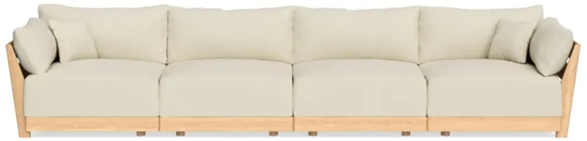 Modular Bondi Latte 4 Seater Sofa In Parchment Classic Blend Inside ...