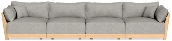 Modular Bondi Latte 4-Seater Sofa in Fog | Classic Blend